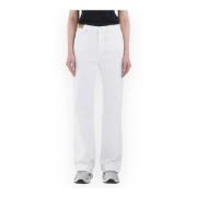 Straight Trousers Replay , White , Dames