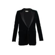 Pre-owned Velvet outerwear Yves Saint Laurent Vintage , Black , Dames