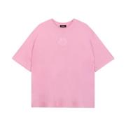 Smiley Gebreid T-shirt Refined Department , Pink , Dames