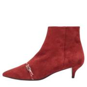 Pre-owned Leather boots Hermès Vintage , Red , Dames
