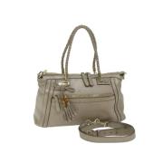 Pre-owned Leather gucci-bags Gucci Vintage , Gray , Dames