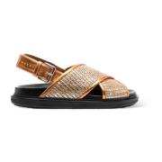 Platte Comfort Sandalen voor Vrouwen Marni , Multicolor , Dames