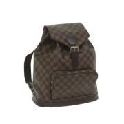 Pre-owned Canvas backpacks Louis Vuitton Vintage , Brown , Dames