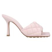 Leather heels Bottega Veneta , Pink , Dames