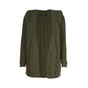 Pre-owned Wool outerwear Balmain Pre-owned , Green , Dames