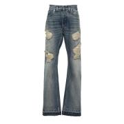 Straight Jeans Rhude , Blue , Heren