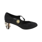 Pre-owned Suede heels Dolce & Gabbana Pre-owned , Black , Dames