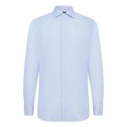 Windsor Kraag Shirt Regular Fit Boggi Milano , Blue , Heren