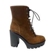 Pre-owned Suede boots Giuseppe Zanotti Pre-owned , Brown , Dames