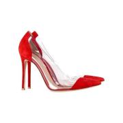 Pre-owned Suede heels Gianvito Rossi Pre-owned , Red , Dames