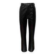 Leather Trousers Agolde , Black , Dames