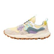 Suede and fabric sneakers Yamano 3 Woman Flower Mountain , Yellow , Da...