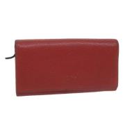 Pre-owned Leather wallets Gucci Vintage , Red , Dames