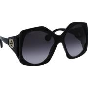 Iconische Gradient Zonnebril voor Vrouwen Gucci , Black , Dames