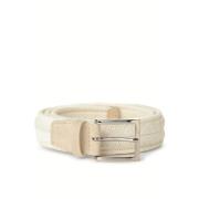 Geweven stoffen riem met zilveren gesp Orciani , Beige , Dames