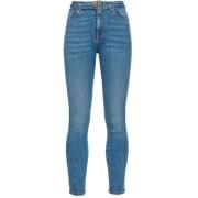 Cropped Jeans Pinko , Blue , Dames