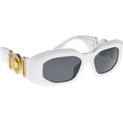 Iconische zonnebril met 2 jaar garantie Versace , White , Unisex