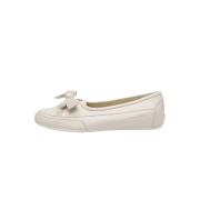 Leather ballet flats Candy BOW Candice Cooper , White , Dames