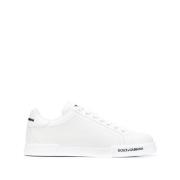 Witte Portofino Nappa Sneakers Dolce & Gabbana , White , Heren