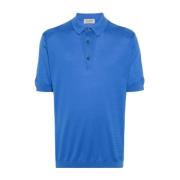 Blauw Polo Shirt John Smedley , Blue , Heren