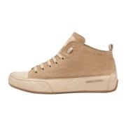 Suede and buffed leather ankle sneakers MID S Candice Cooper , Brown ,...