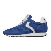 Leather and suede sneakers Julia Voile Blanche , Blue , Dames