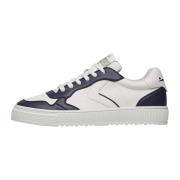 Faux leather sneakers Hybro 03 MAN Voile Blanche , Blue , Heren