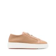 Bruin Leren Casual Sneakers voor Vrouwen Santoni , Brown , Dames