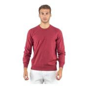 Luxe Cashmere Crewneck Sweater Brunello Cucinelli , Red , Heren