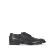 Zwarte Platte Schoenen Zapatos Canali , Black , Heren