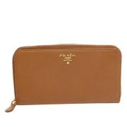 Pre-owned Leather wallets Prada Vintage , Brown , Dames