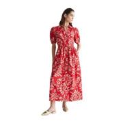 Casual Rode Oriental Dream Katoenen Jurk Liu Jo , Red , Dames