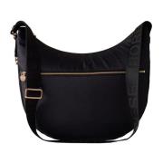 Luna Hobo Tas Borbonese , Black , Dames