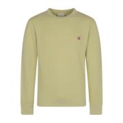 Vossenkop Patch Sweatshirt Maison Kitsuné , Yellow , Heren