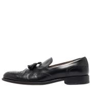 Pre-owned Leather flats Armani Pre-owned , Black , Heren