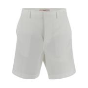Katoenen Bermuda Shorts Valentino , White , Heren