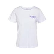 Nmsun Nate Korte Mouw T-shirt Noisy May , White , Dames
