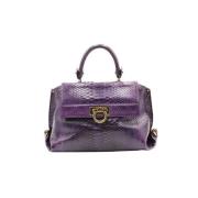 Pre-owned Leather handbags Salvatore Ferragamo Pre-owned , Purple , Da...