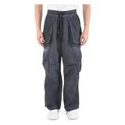 Wide Trousers A Paper Kid , Blue , Heren