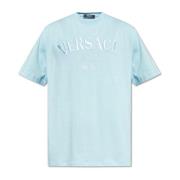 T-shirt met logo Versace , Blue , Heren