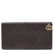 Pre-owned Leather wallets Gucci Vintage , Brown , Dames