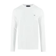 Logo LS Katoenen T-Shirt Emporio Armani , White , Heren