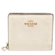 Pre-owned Leather wallets Coach Pre-owned , White , Dames