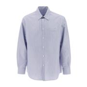 Klassieke Witte Button-Up Overhemd Valentino Garavani , Blue , Heren