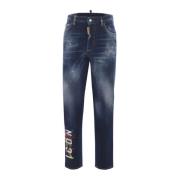 Regular Fit Blauwe Jeans Dsquared2 , Blue , Dames