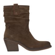 Western Style Korte Laars Mustang , Brown , Dames