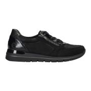 Elegante Zwarte Sneaker met Lakdetails Remonte , Black , Dames