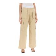 Rave Cargo Broek met Elastische Tailleband Alexander Wang , Beige , Da...