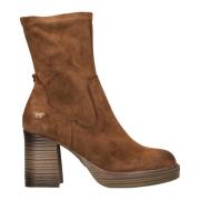 Stijlvolle korte laars in licht cognac Mustang , Brown , Dames