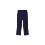 Straight Trousers Twinset , Blue , Dames